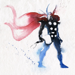 Illustration for article titled These Watercolors Distill Superheroes to Their Very Essence